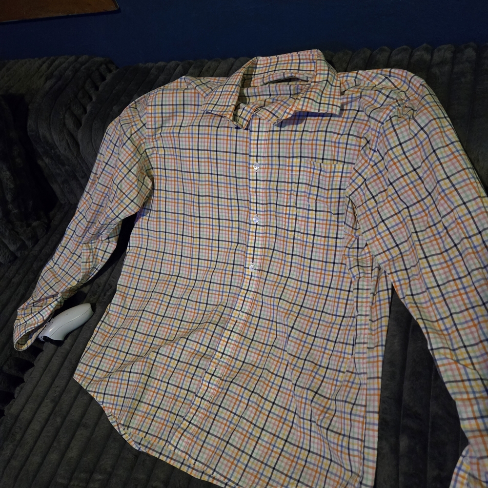 Southern Pines Men's Large Classic Multicolor Plaid Button-Down Shirt